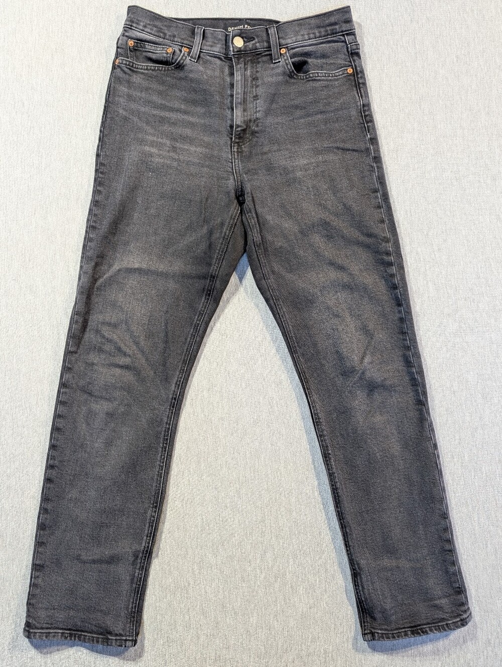 Denim Forum The 80's Stovepipe Hi Straight Jeans Women's 27 Faded Black